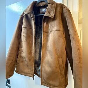 Faux Suede Fleece Lined Jacket - Vintage Style Dockers